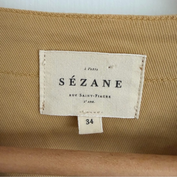 SEZANE Elivira Wrap Dress in Sand - Excellent Re-Owned Condition, Size 34 / US 2 - Picture 10 of 15